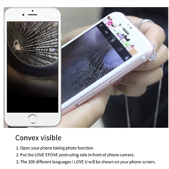 I Love You Pendant Projection Necklace - Picture 3 of 7